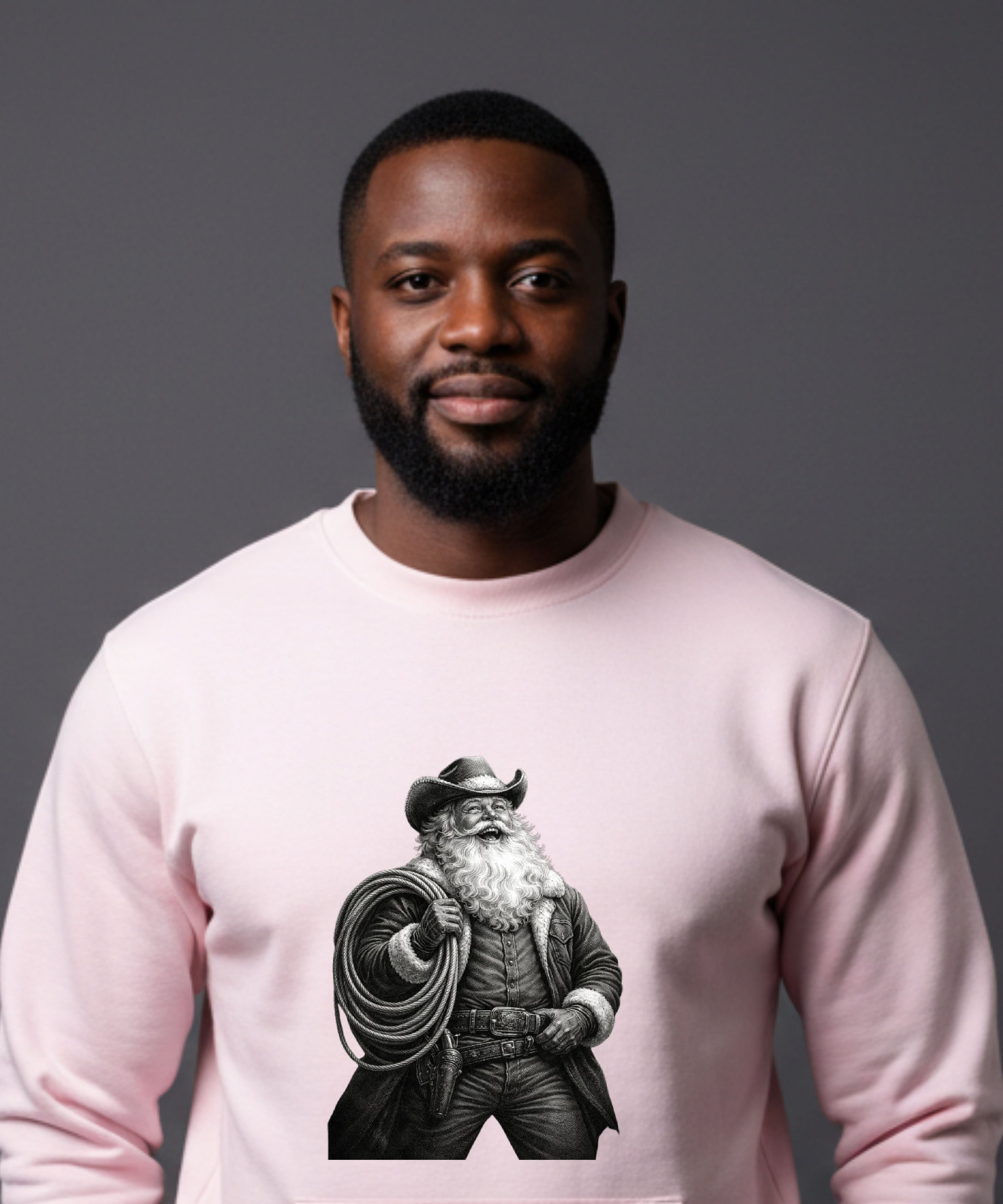 Midnight Wrangler Santa — Unisex Premium Sweatshirt