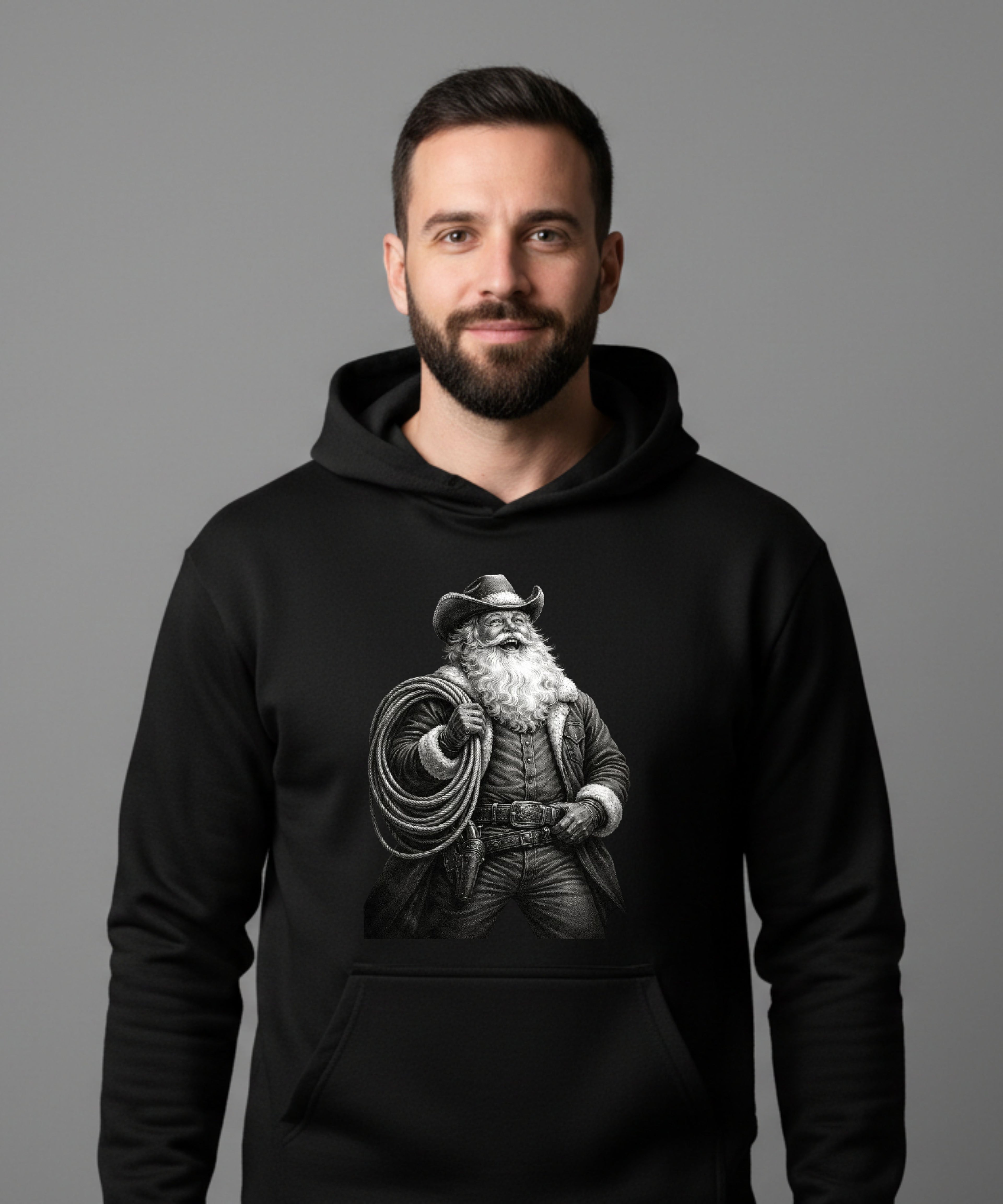 Midnight Wrangler Santa —  Unisex Hoodie